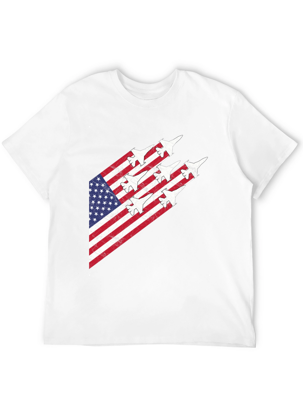 American Flag Fighter Jet Graphic Tee