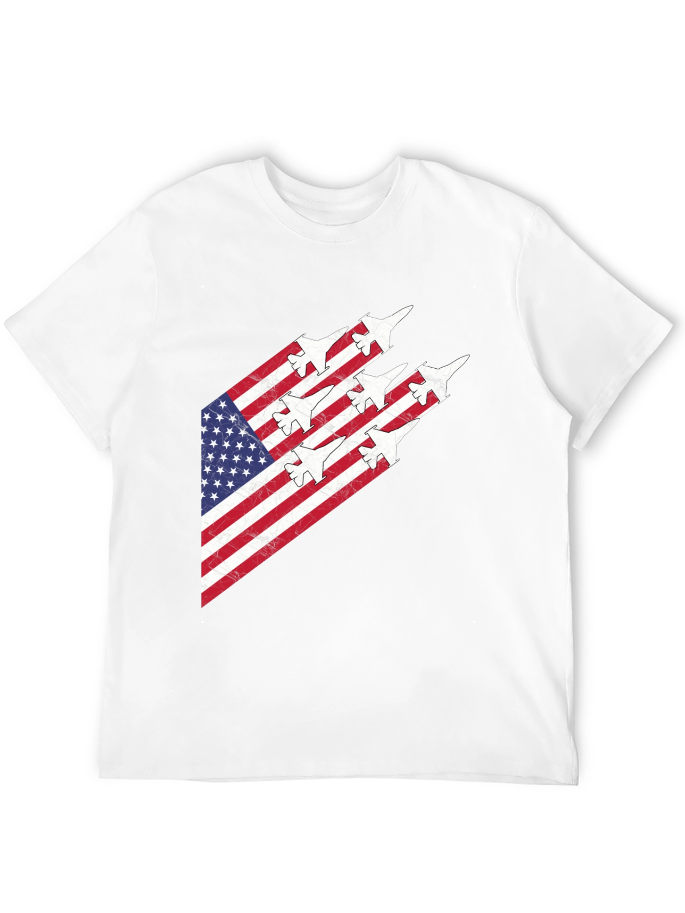 American Flag Fighter Jet Graphic Tee