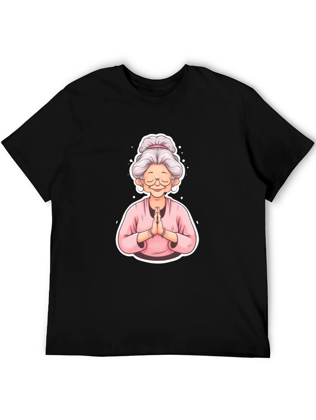 Namaste Grandma Black T-Shirt