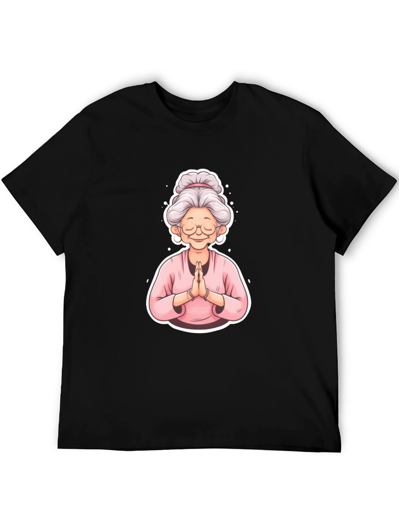 Namaste Grandma Black T-Shirt