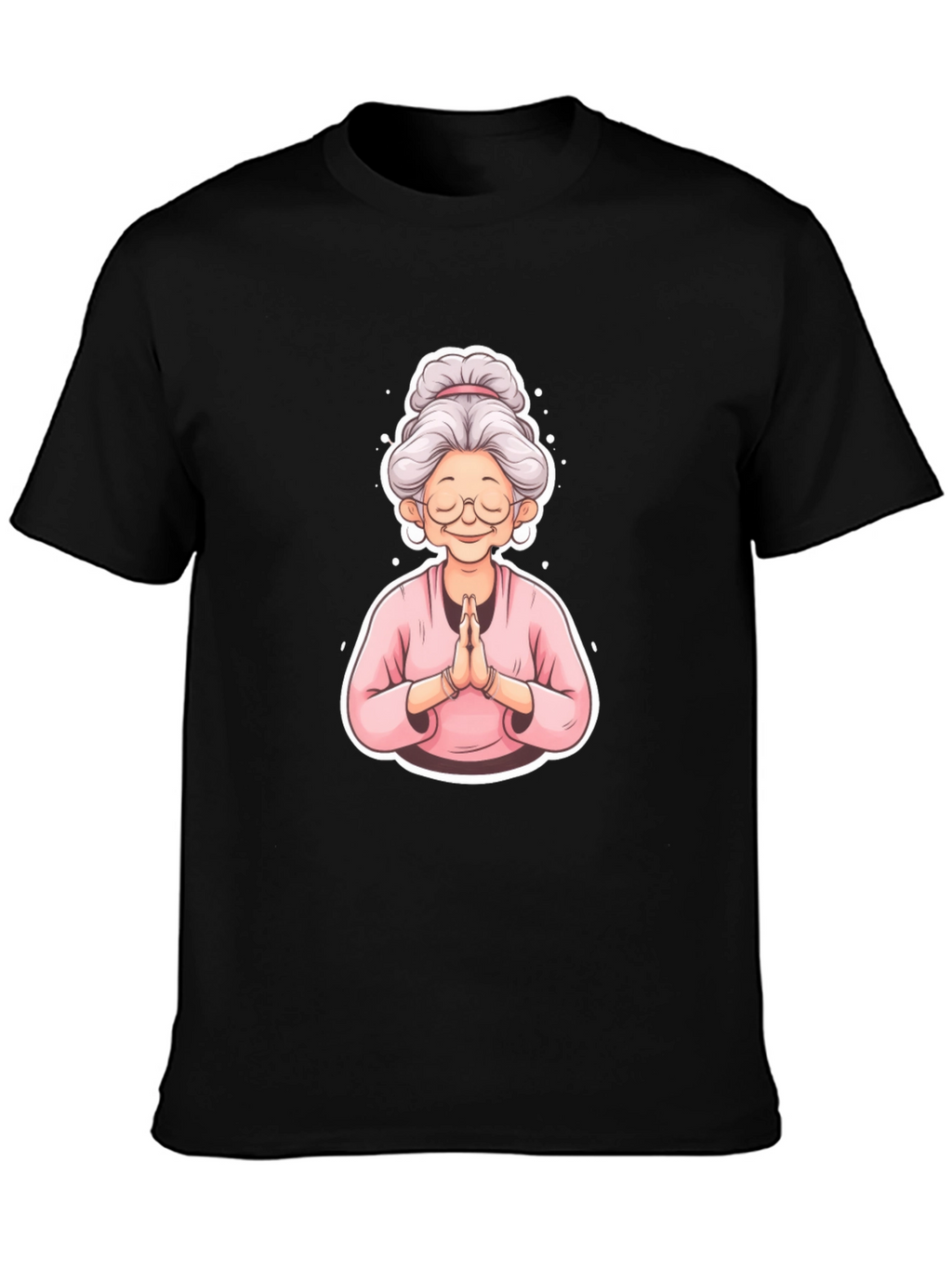 Namaste Grandma Black T-Shirt