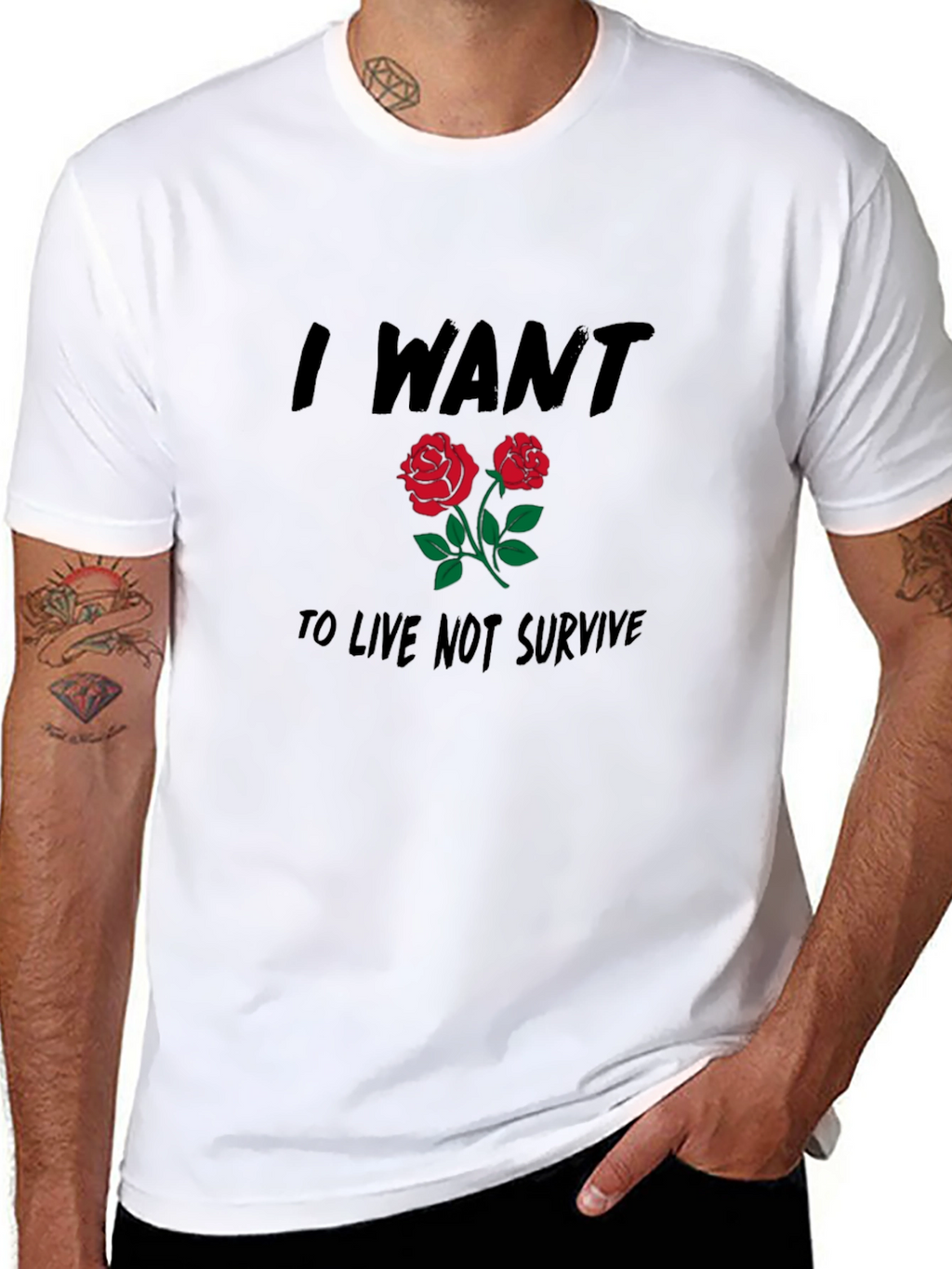 I Want to Live Roses Graphic Tee
