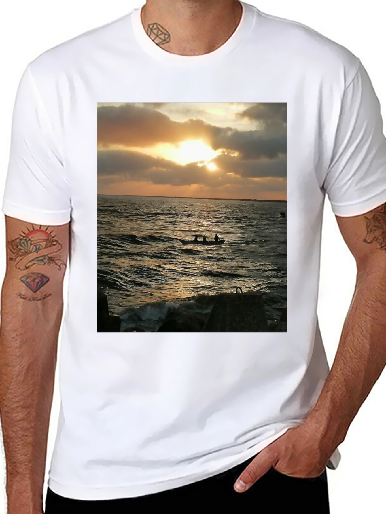 Sunset Boat Trip Graphic Tee