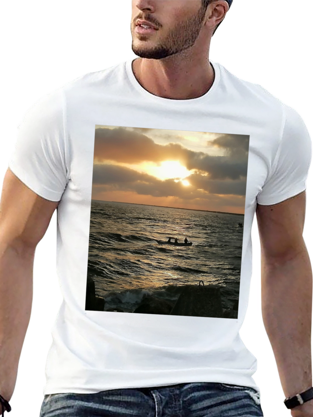 Sunset Boat Trip Graphic Tee