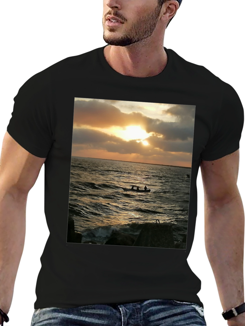 Sunset Boat Trip Graphic Tee