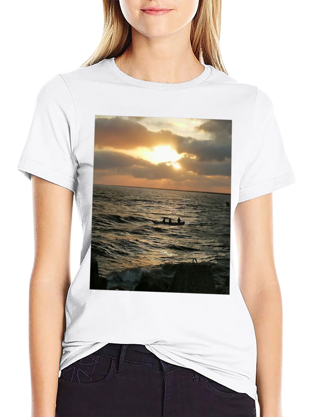 Sunset Boat Trip Graphic Tee