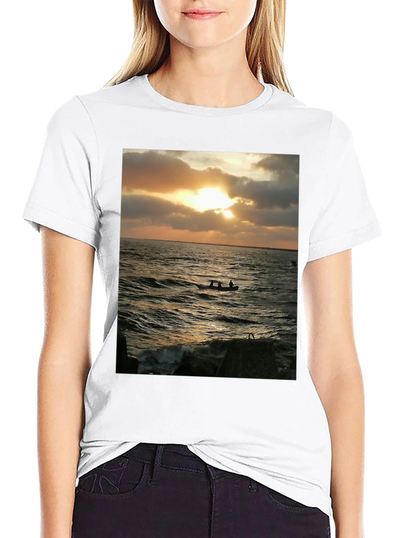 Sunset Boat Trip Graphic Tee