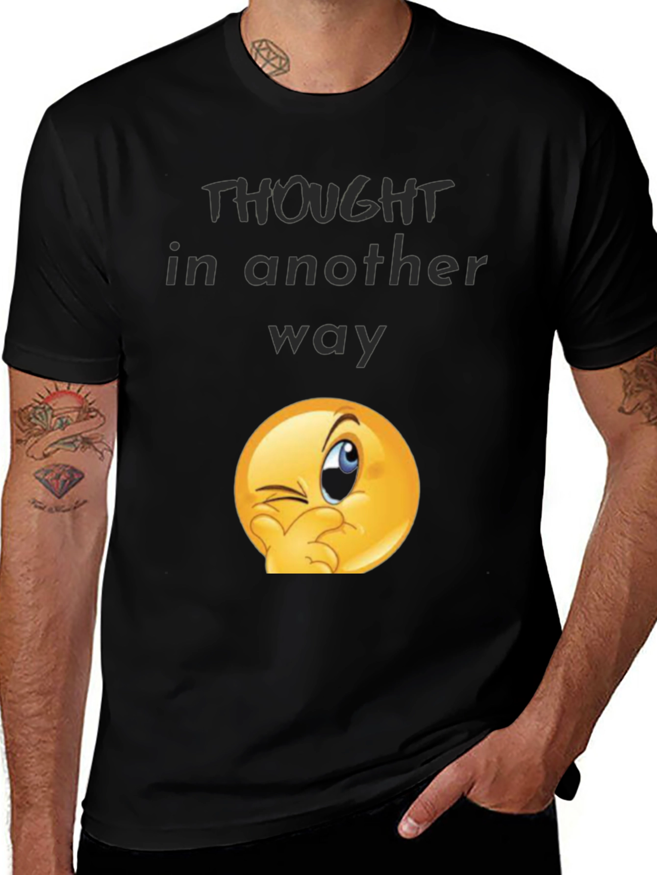 Thought Another Way Wink Emoji Graphic Tee