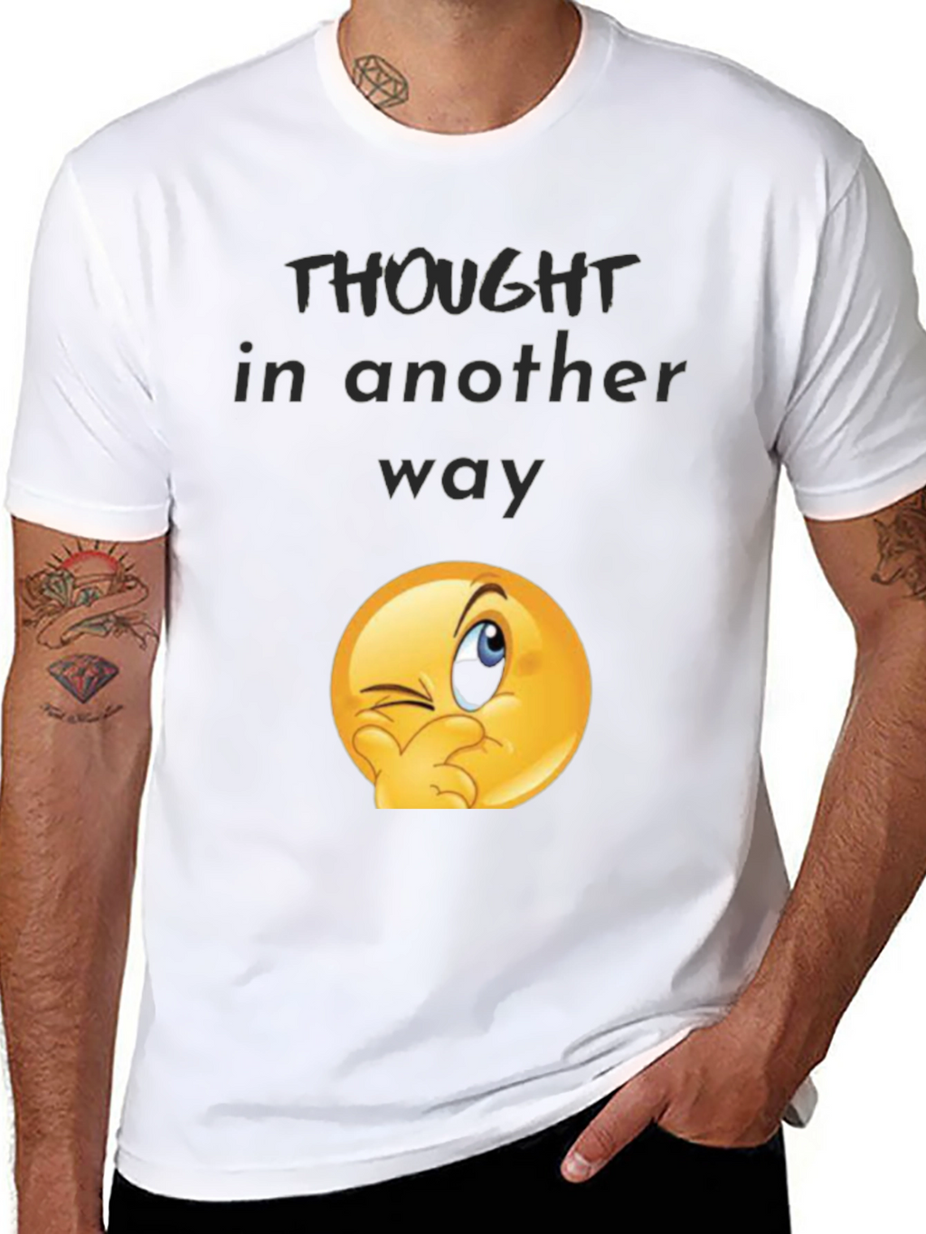 Thought Another Way Wink Emoji Graphic Tee