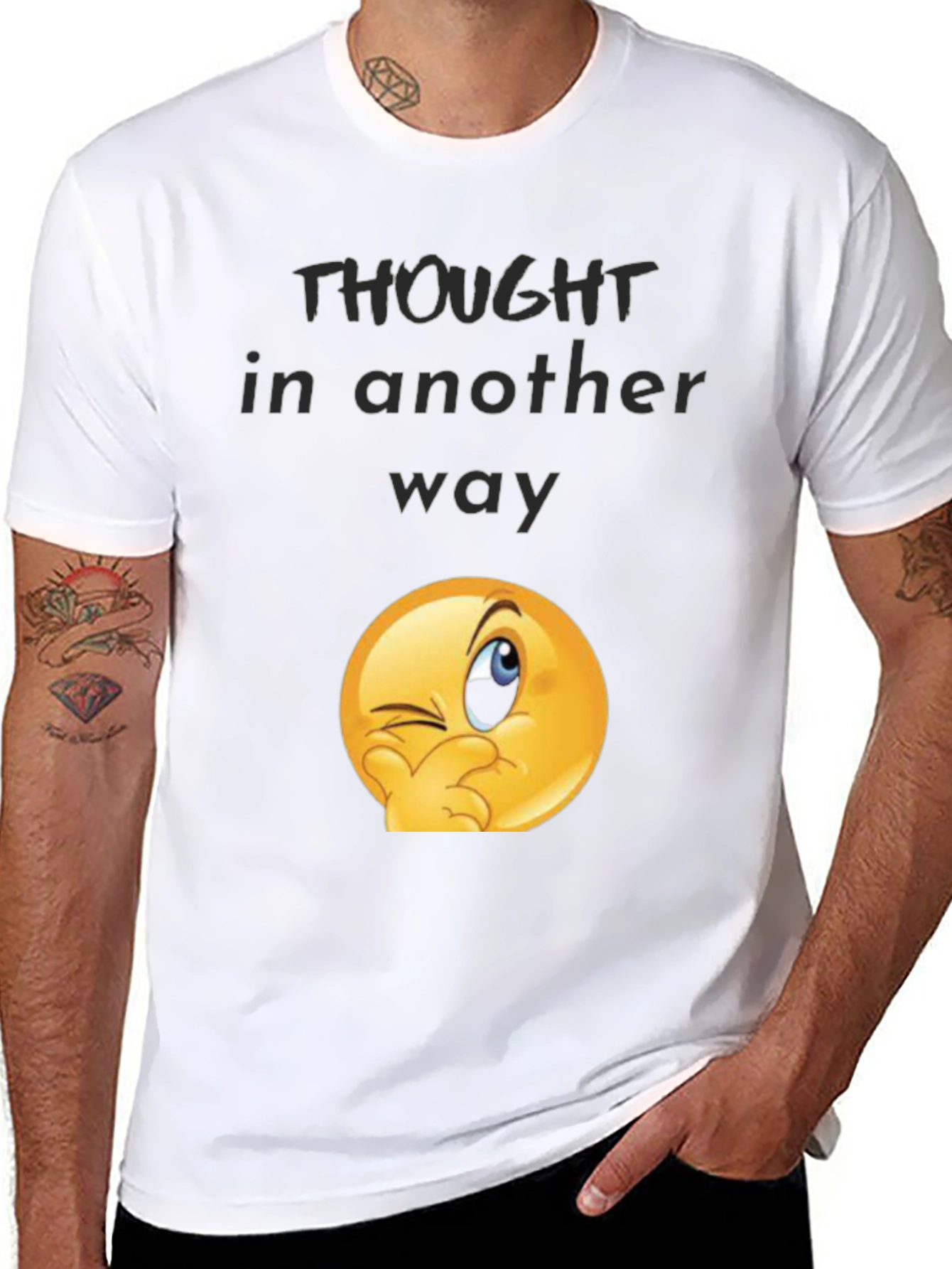 Thought Another Way Wink Emoji Graphic Tee