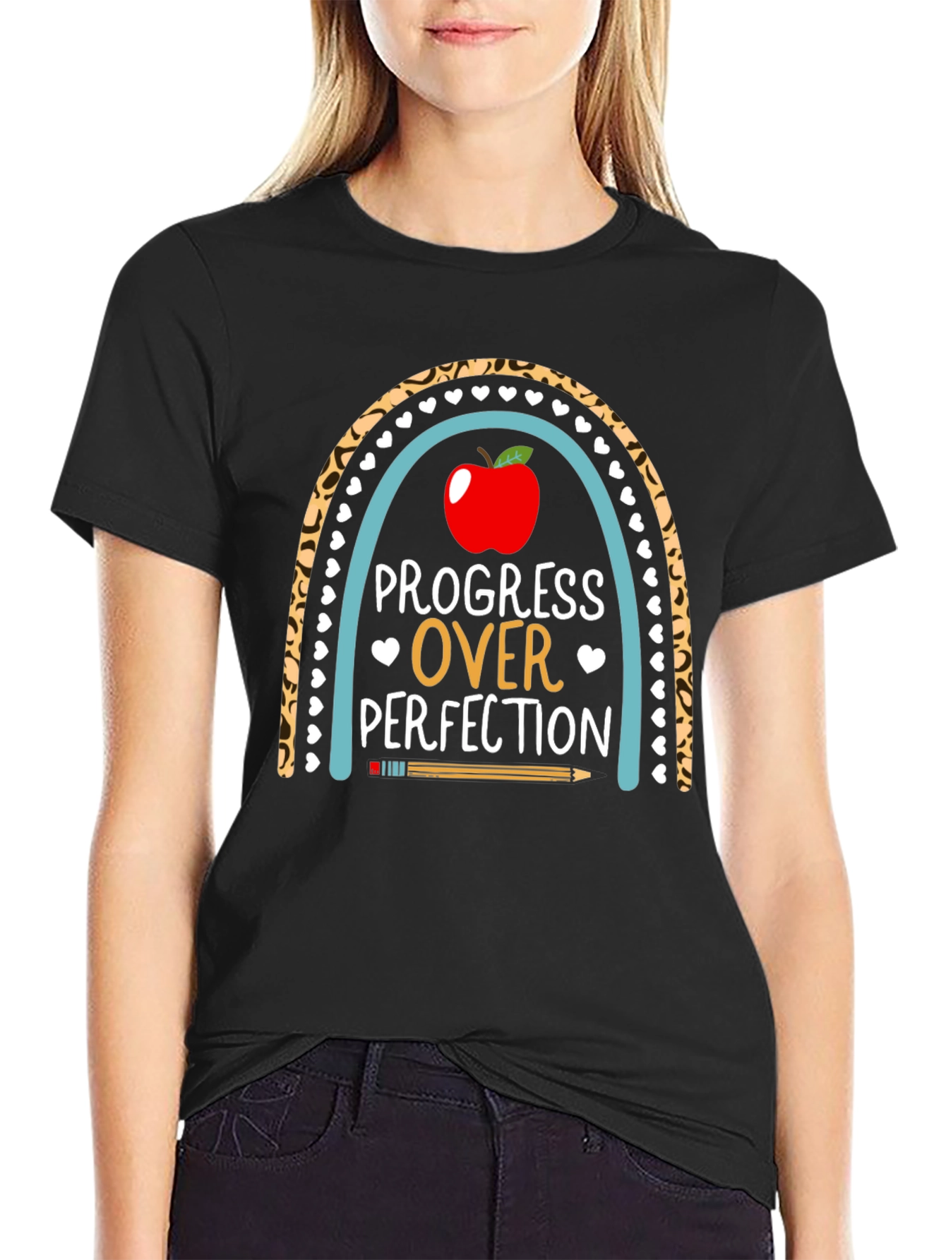 Progress Over Perfection Teacher T-Shirt