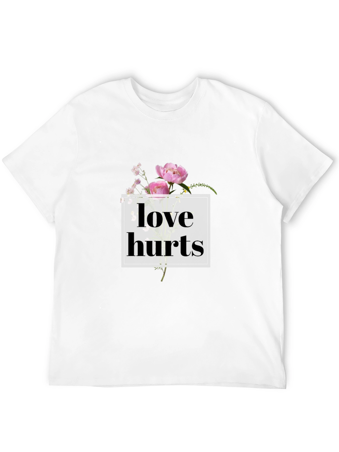 Love Hurts Floral Graphic Tee - Black