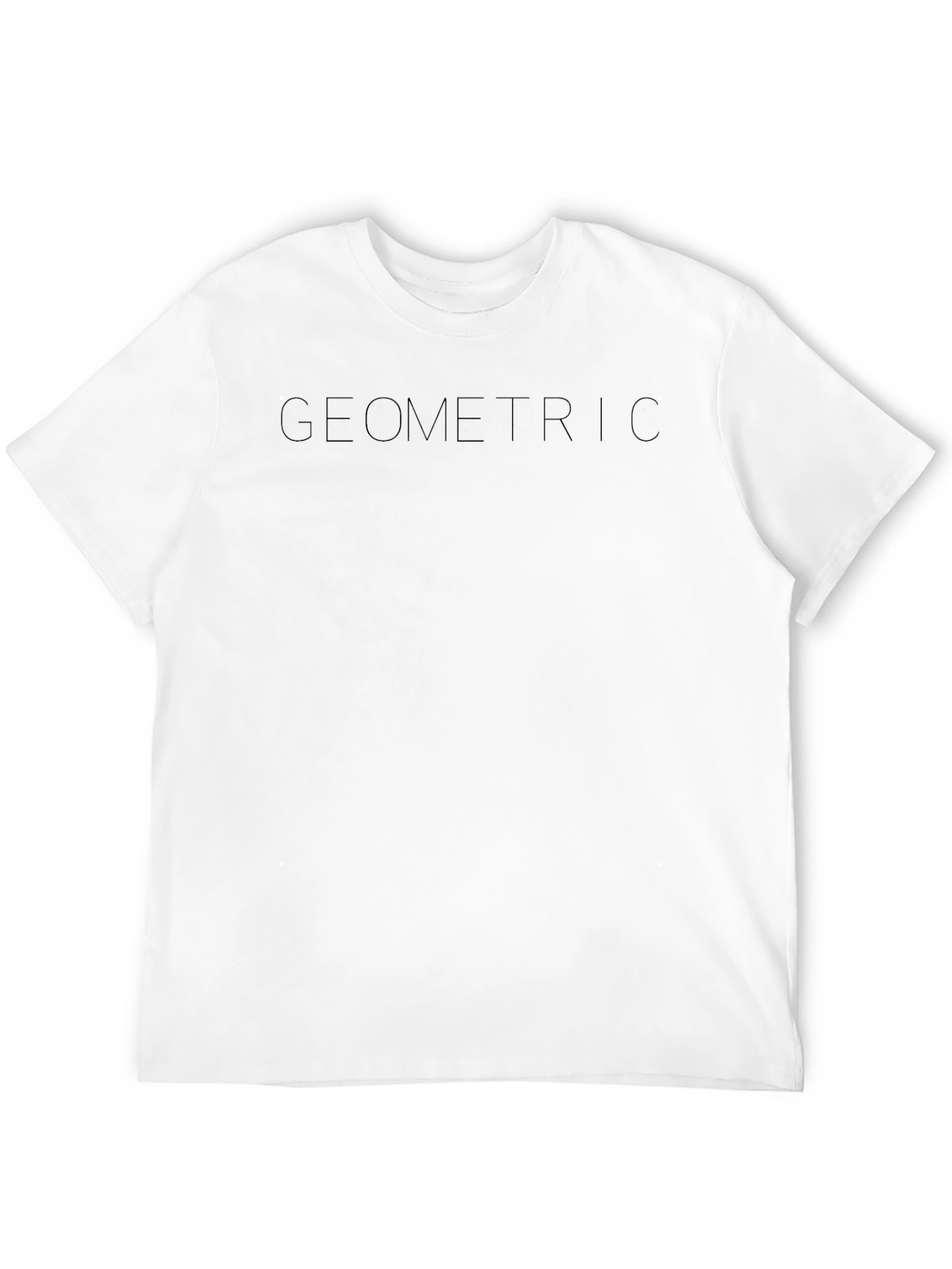 Geometric Print Black T-Shirt - Modern Casual Wear
