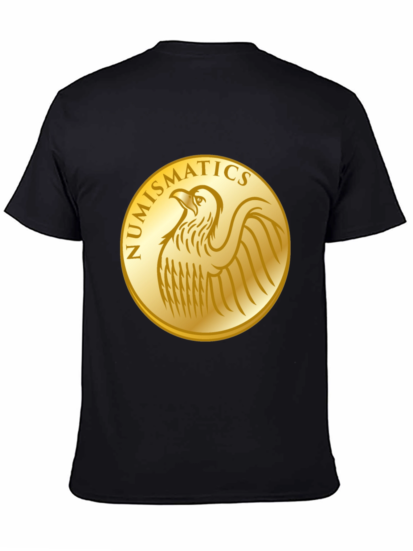 Numismatics Eagle Gold Coin Graphic Tee - Black
