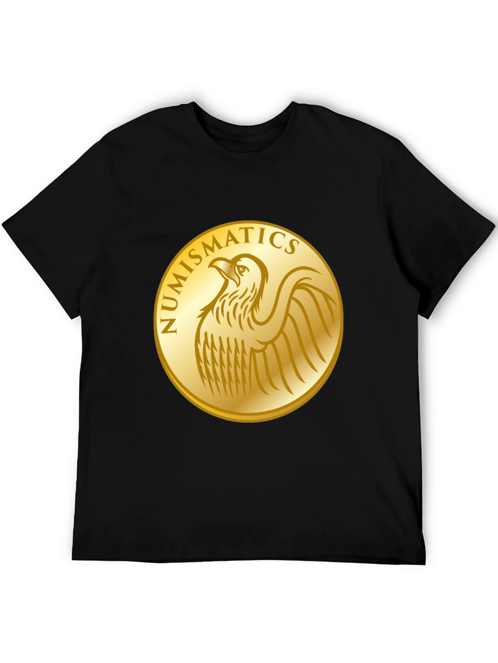 Numismatics Eagle Gold Coin Graphic Tee - Black