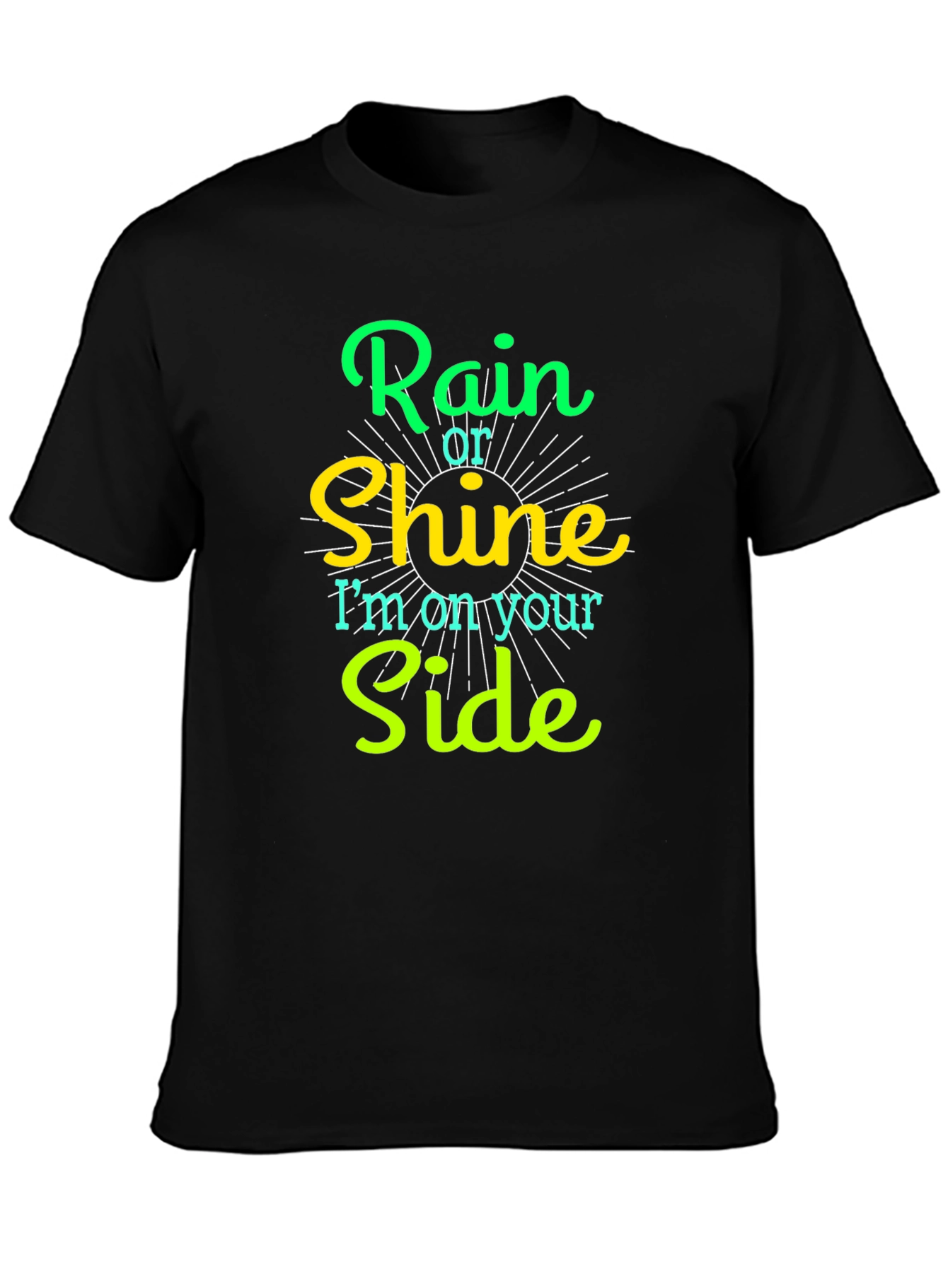 Rain or Shine Graphic Tee - Mens Black T-Shirt