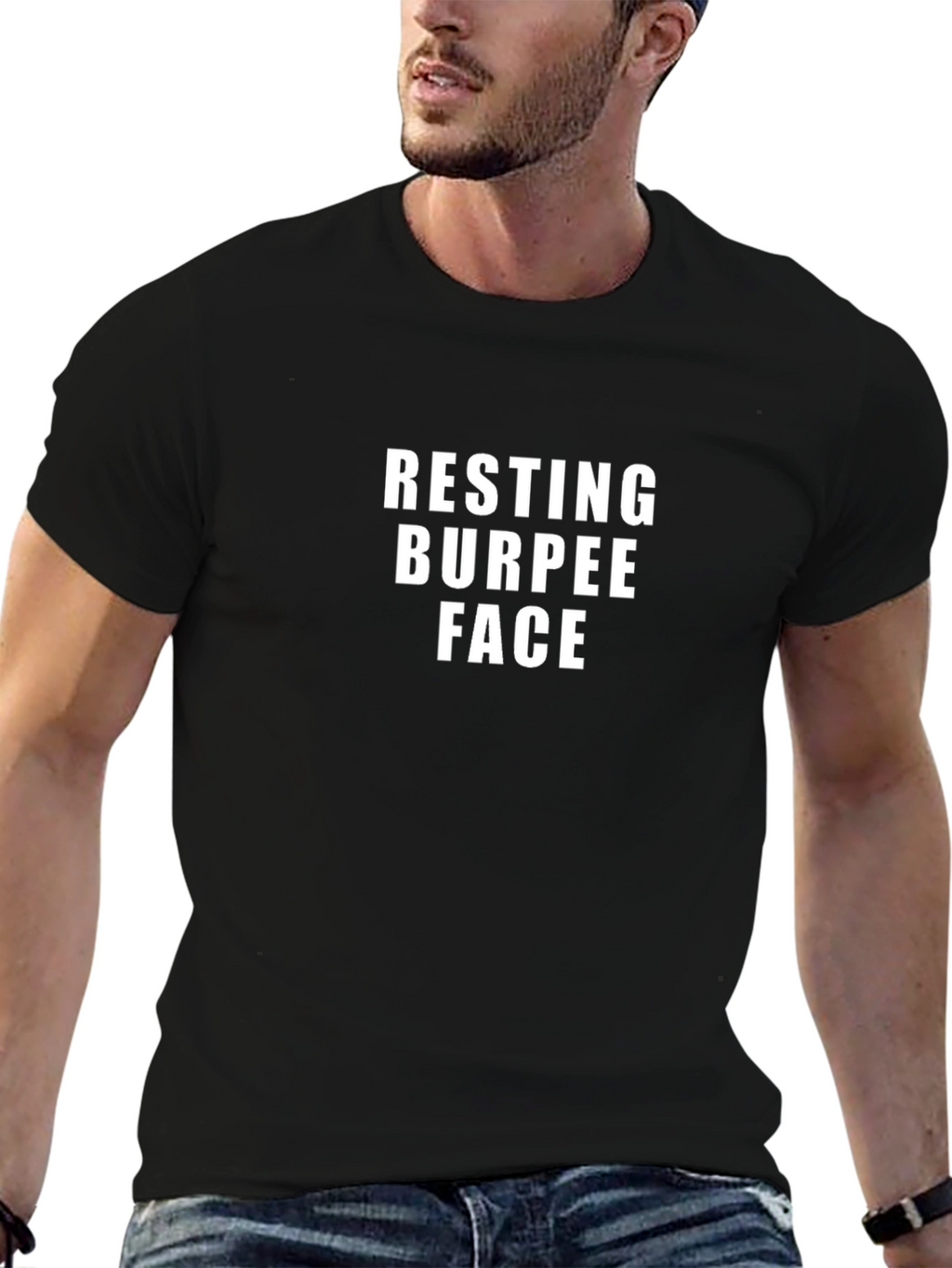 Resting Burpee Face T-Shirt - Workout Apparel