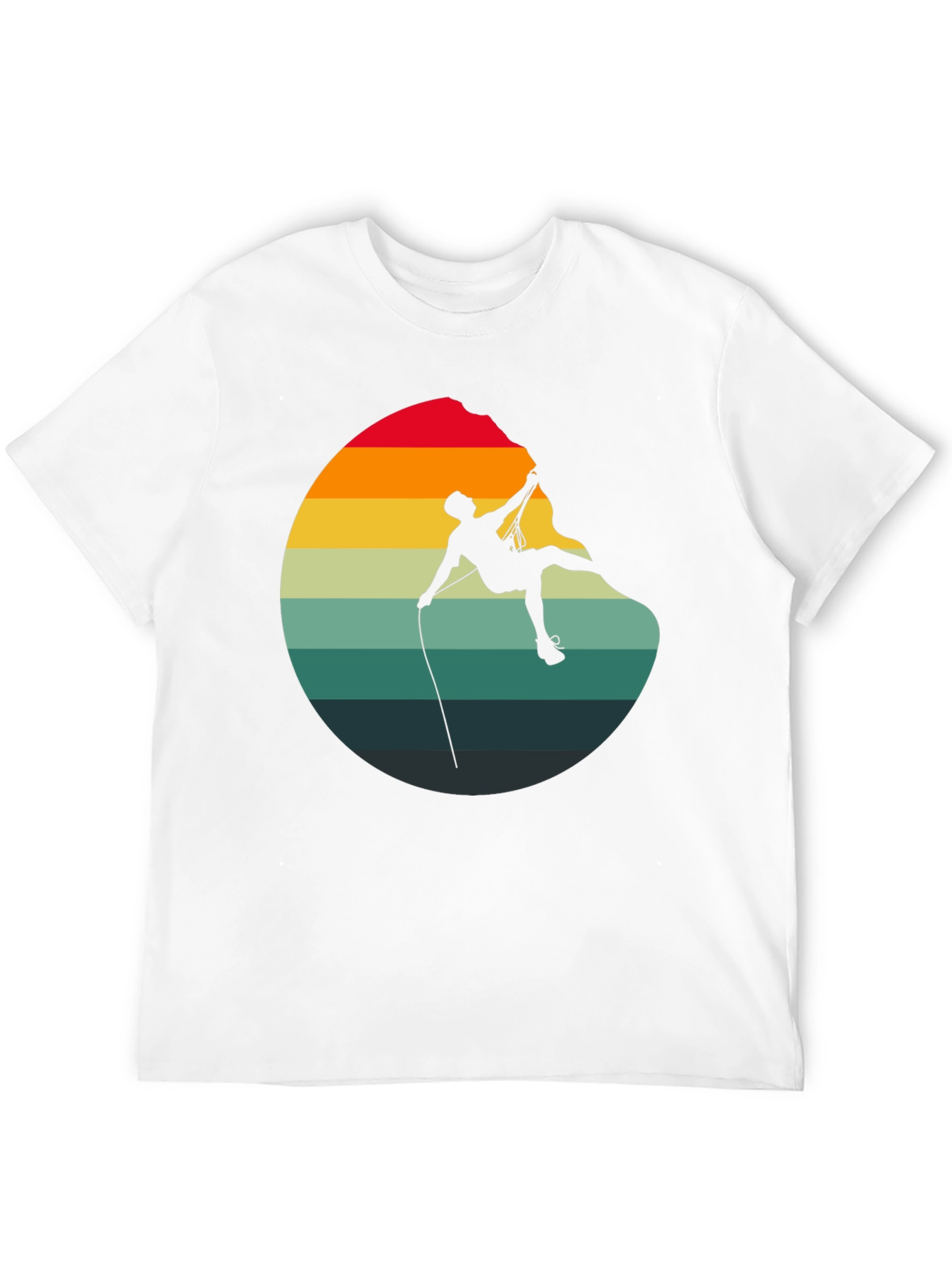 Retro Rock Climbing Graphic Tee - Black