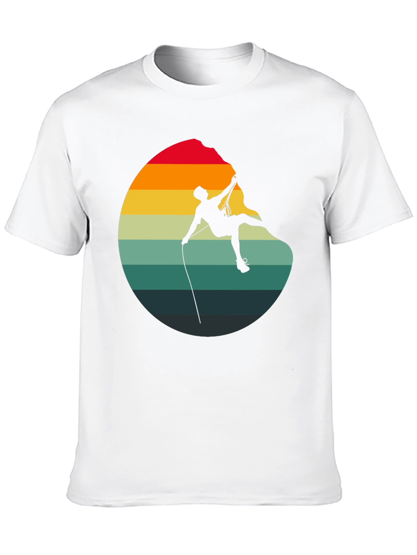 Retro Rock Climbing Graphic Tee - Black