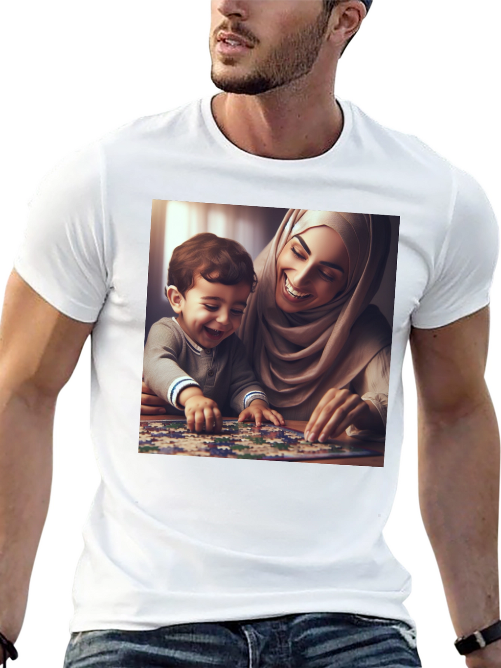 Family Puzzle T-Shirt - Heartwarming Design