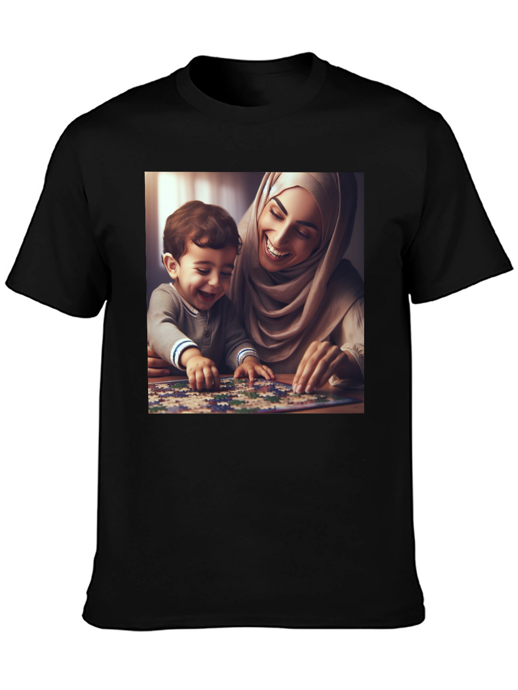Family Puzzle T-Shirt - Heartwarming Design