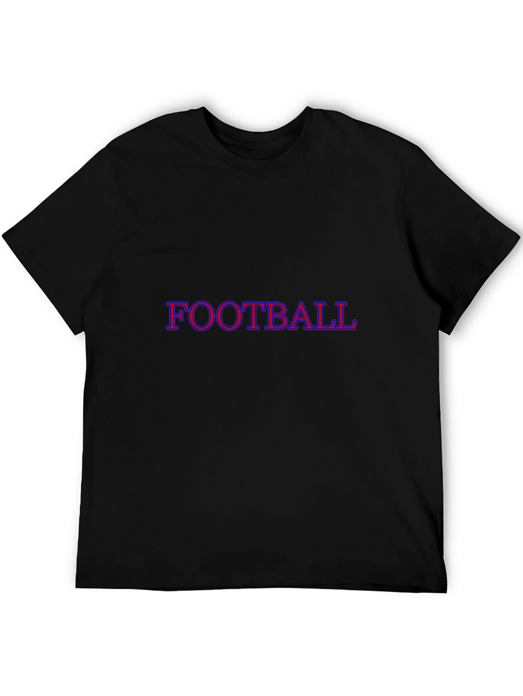 Football Graphic Tee - Black Cotton T-Shirt