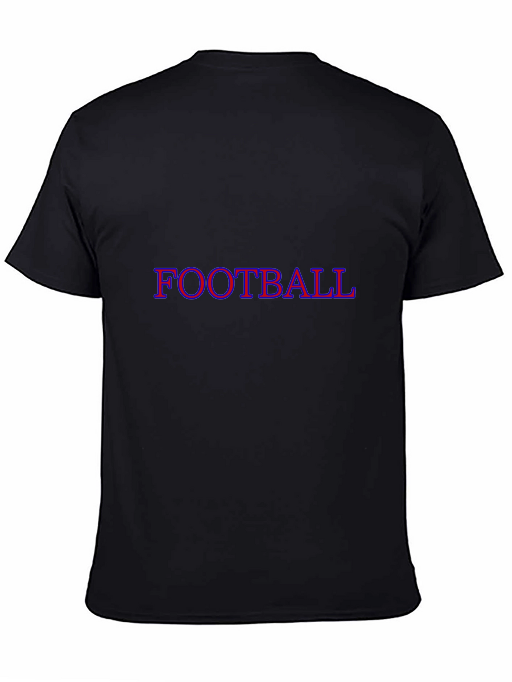 Football Graphic Tee - Black Cotton T-Shirt