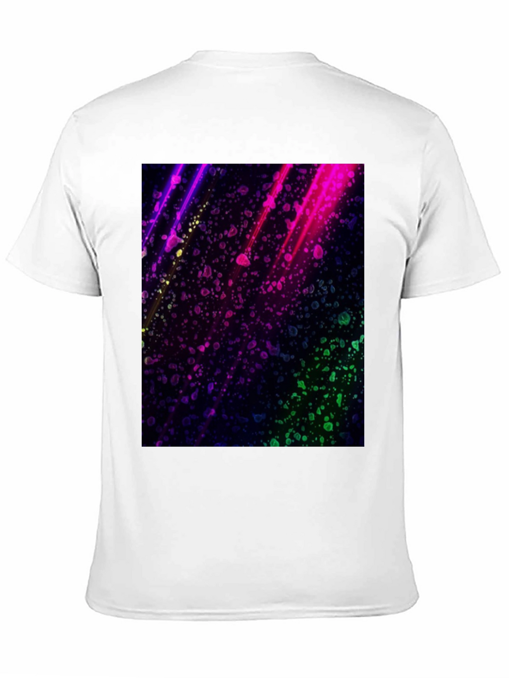 Vibrant Abstract Graphic Black T-Shirt