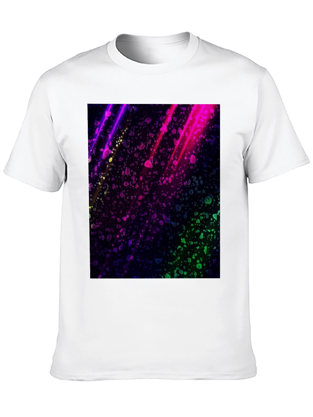 Vibrant Abstract Graphic Black T-Shirt