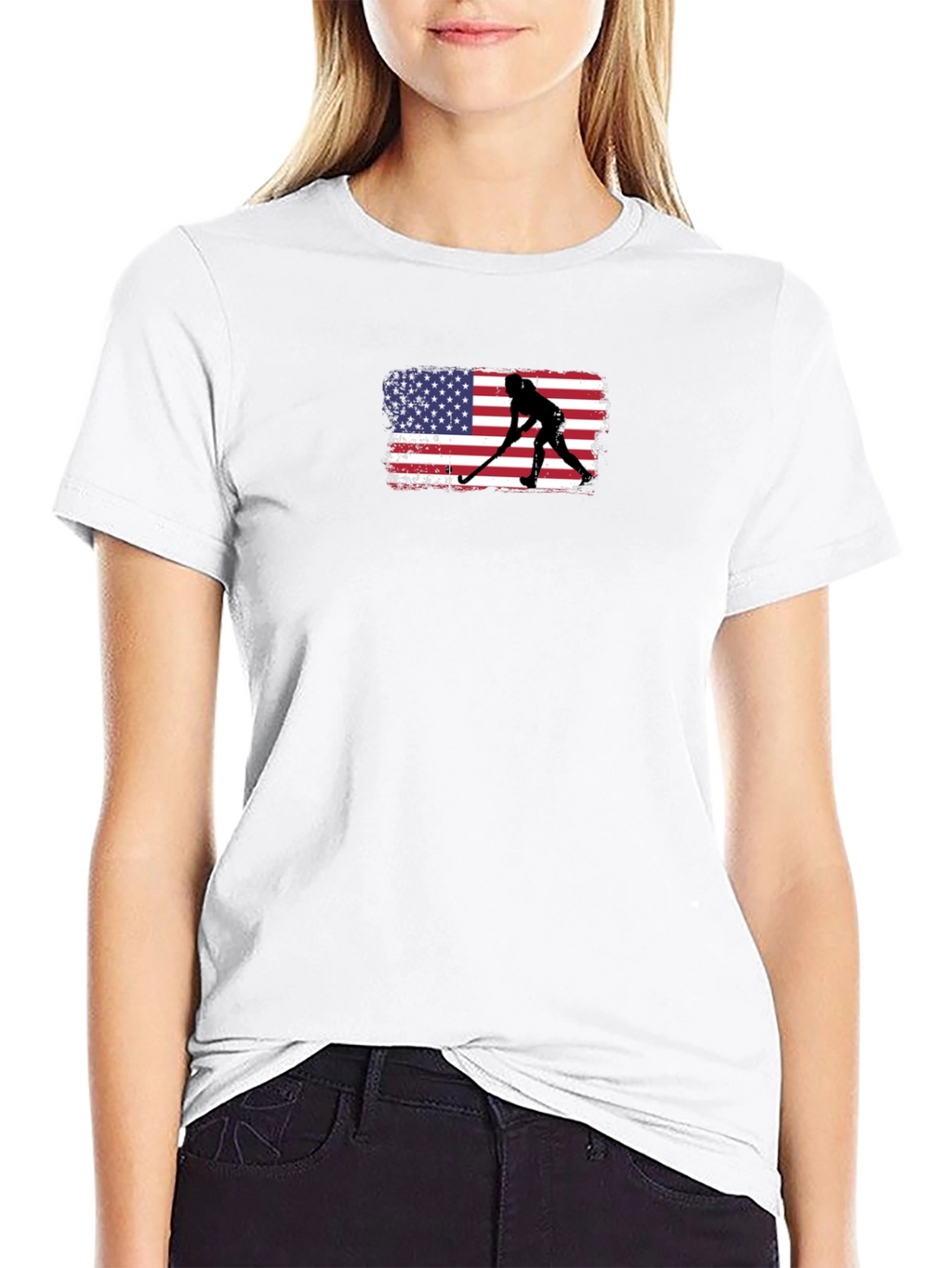Hockey USA Flag Graphic Tee