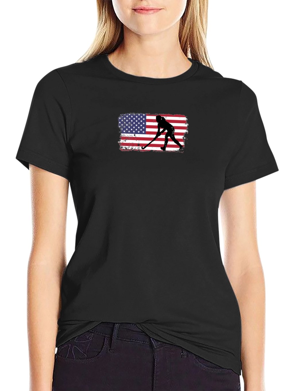 Hockey USA Flag Graphic Tee