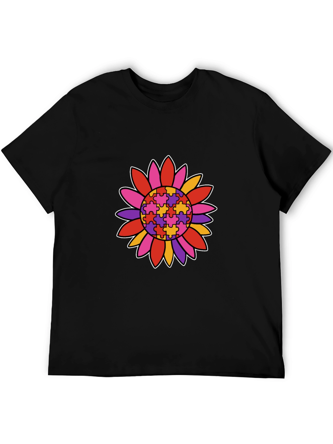 Autism Awareness Sunflower Graphic T-Shirt