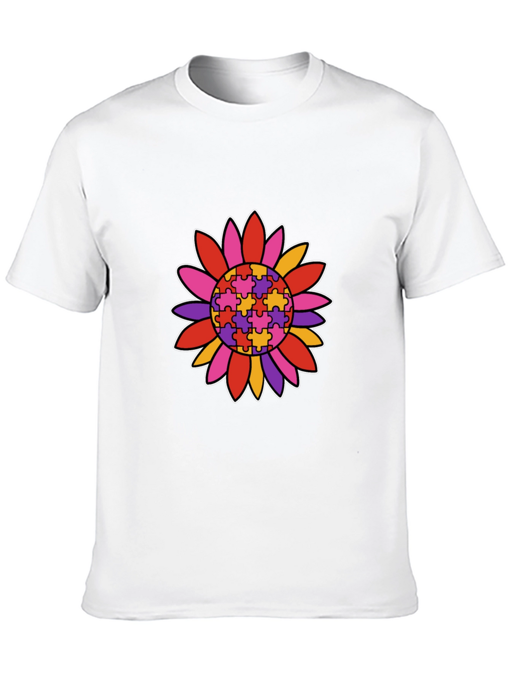 Autism Awareness Sunflower Graphic T-Shirt