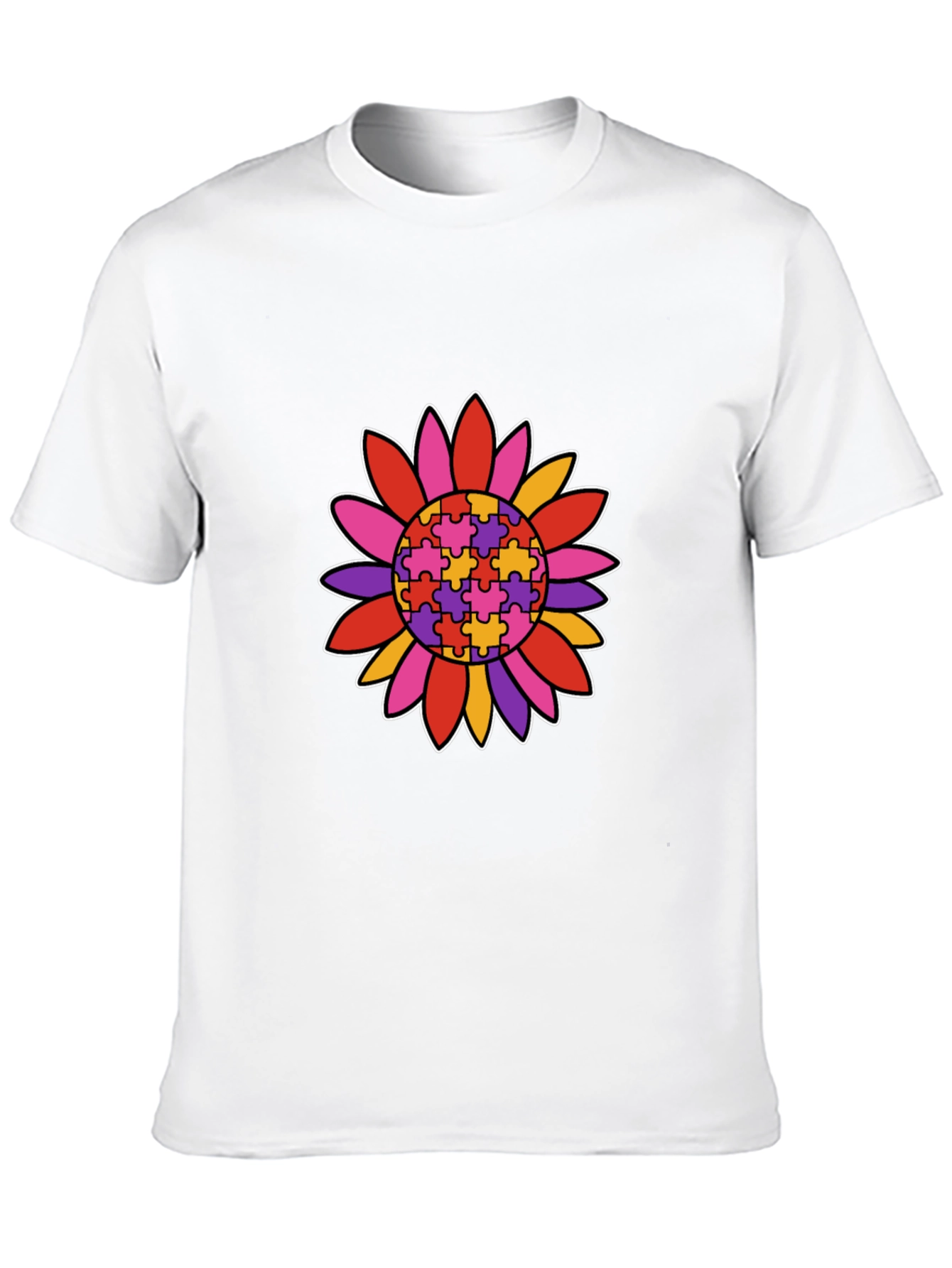 Autism Awareness Sunflower Graphic T-Shirt