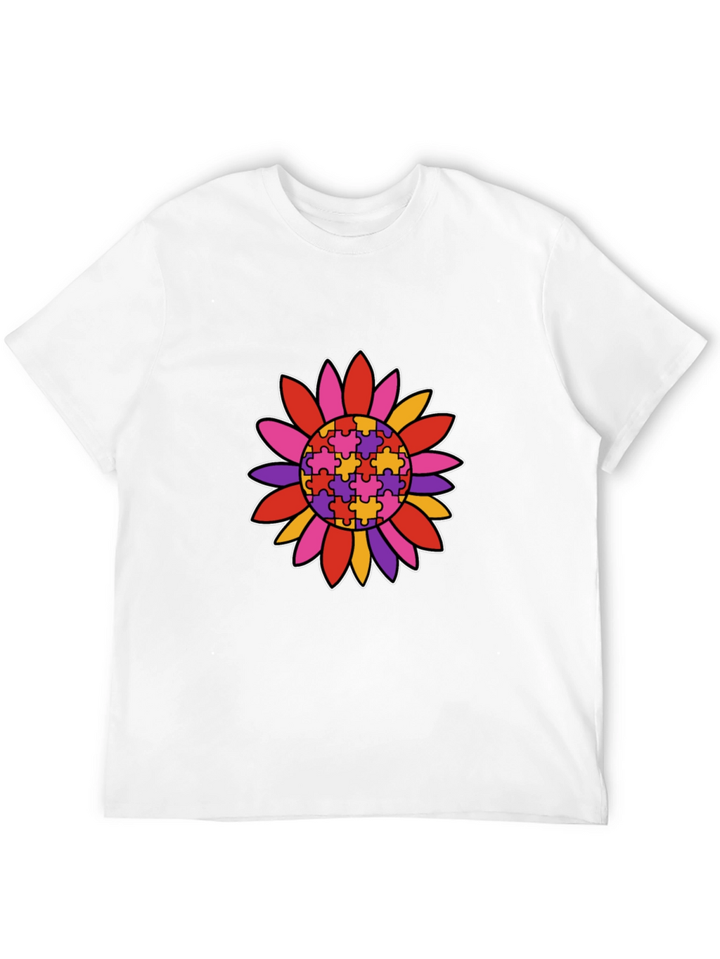 Autism Awareness Sunflower Graphic T-Shirt