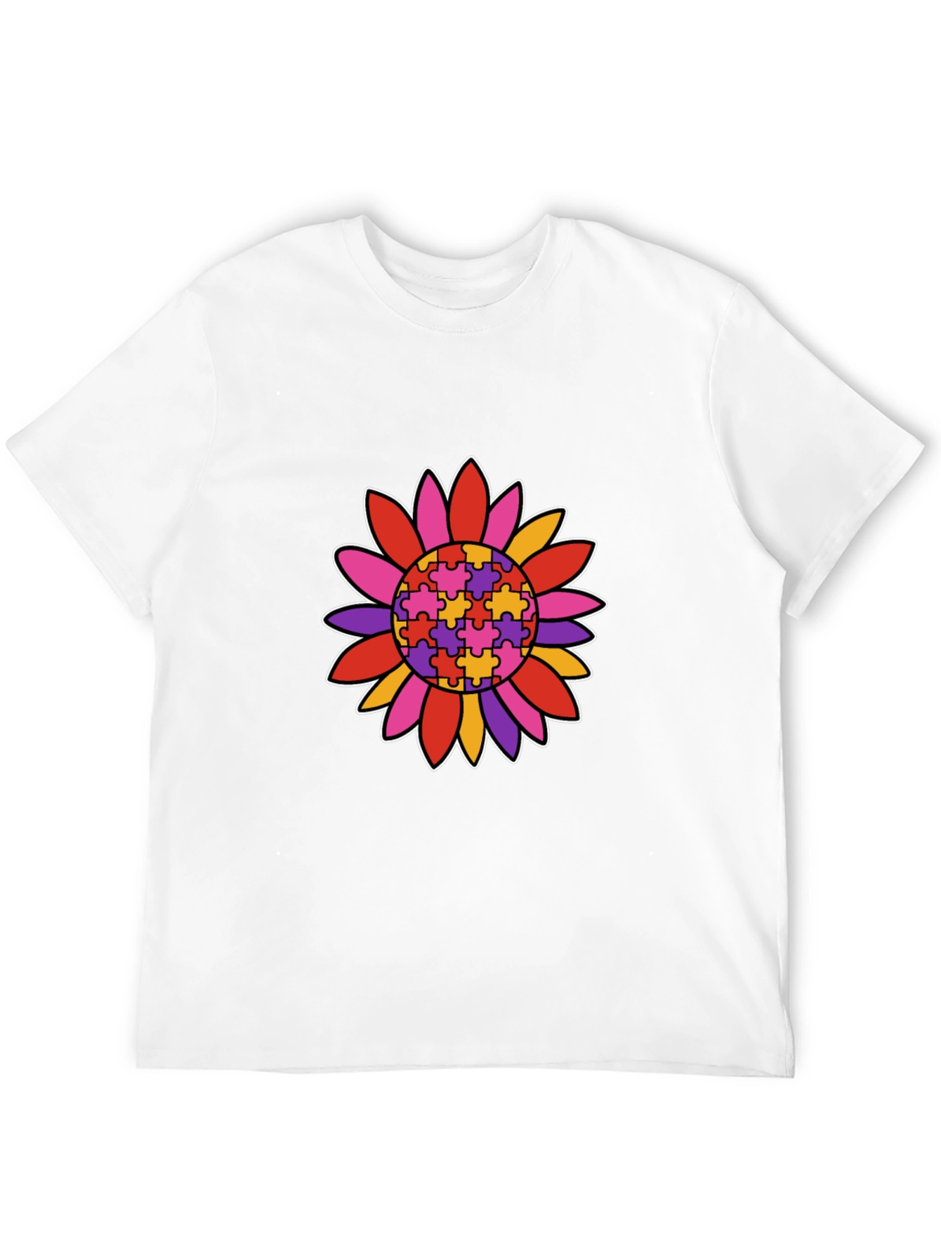 Autism Awareness Sunflower Graphic T-Shirt