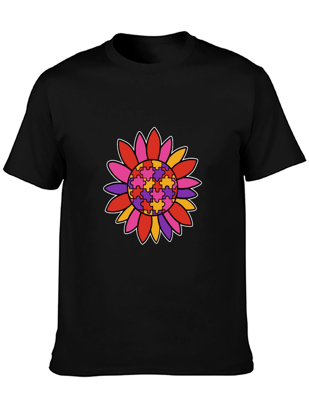Autism Awareness Sunflower Graphic T-Shirt