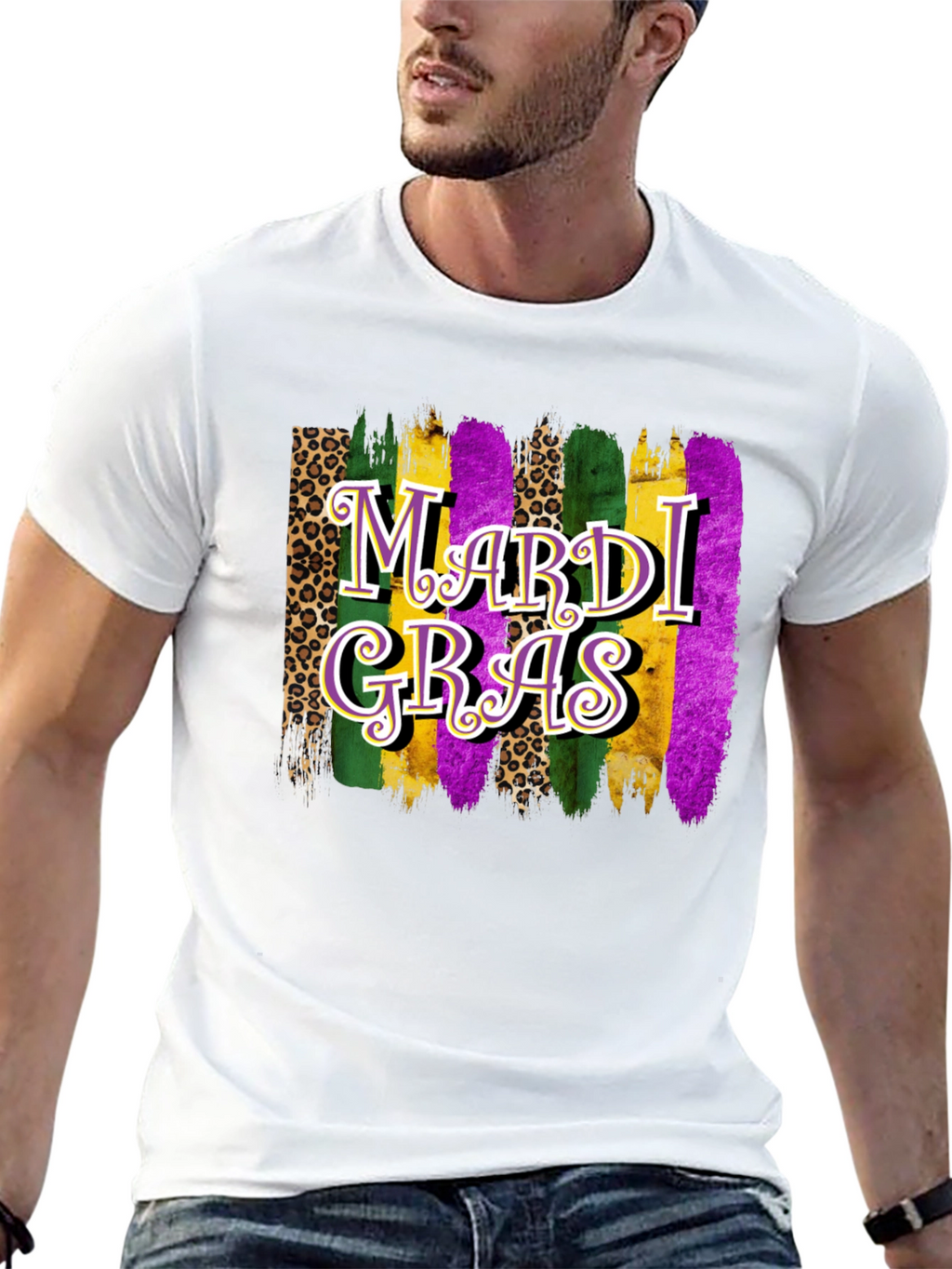 Mardi Gras Graphic Print T-Shirt
