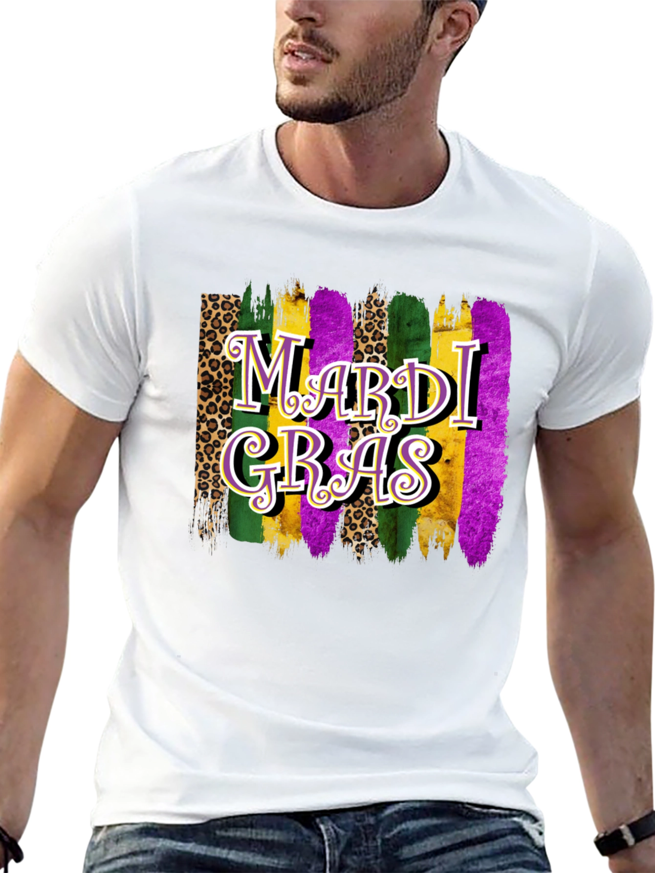 Mardi Gras Graphic Print T-Shirt