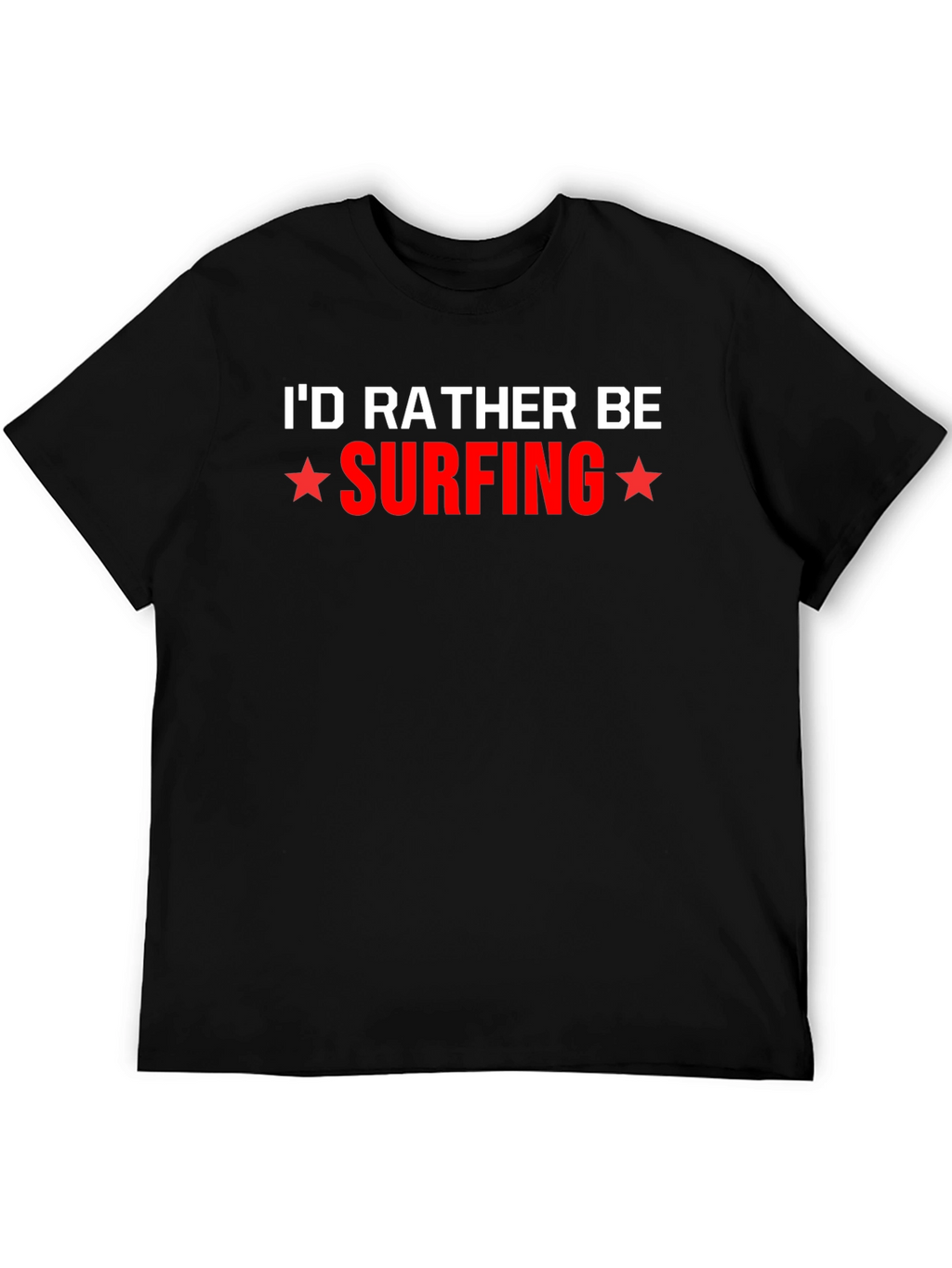 Id Rather Be Surfing Graphic Tee - Black