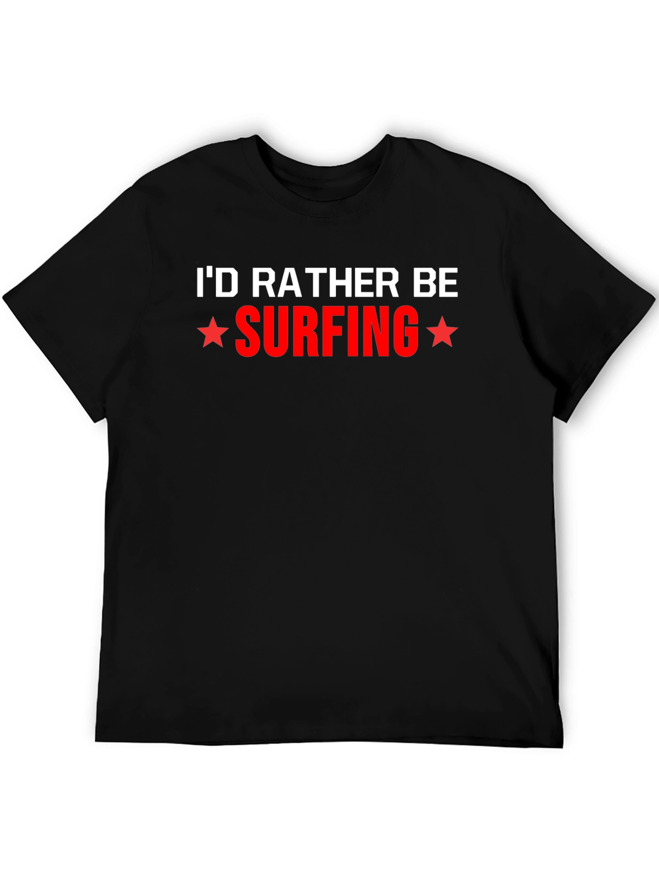Id Rather Be Surfing Graphic Tee - Black