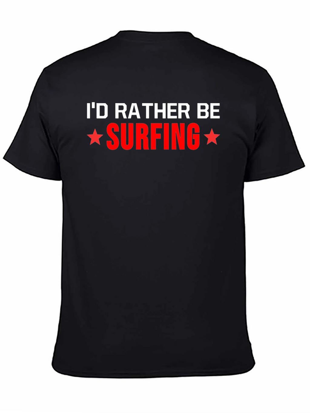 Id Rather Be Surfing Graphic Tee - Black
