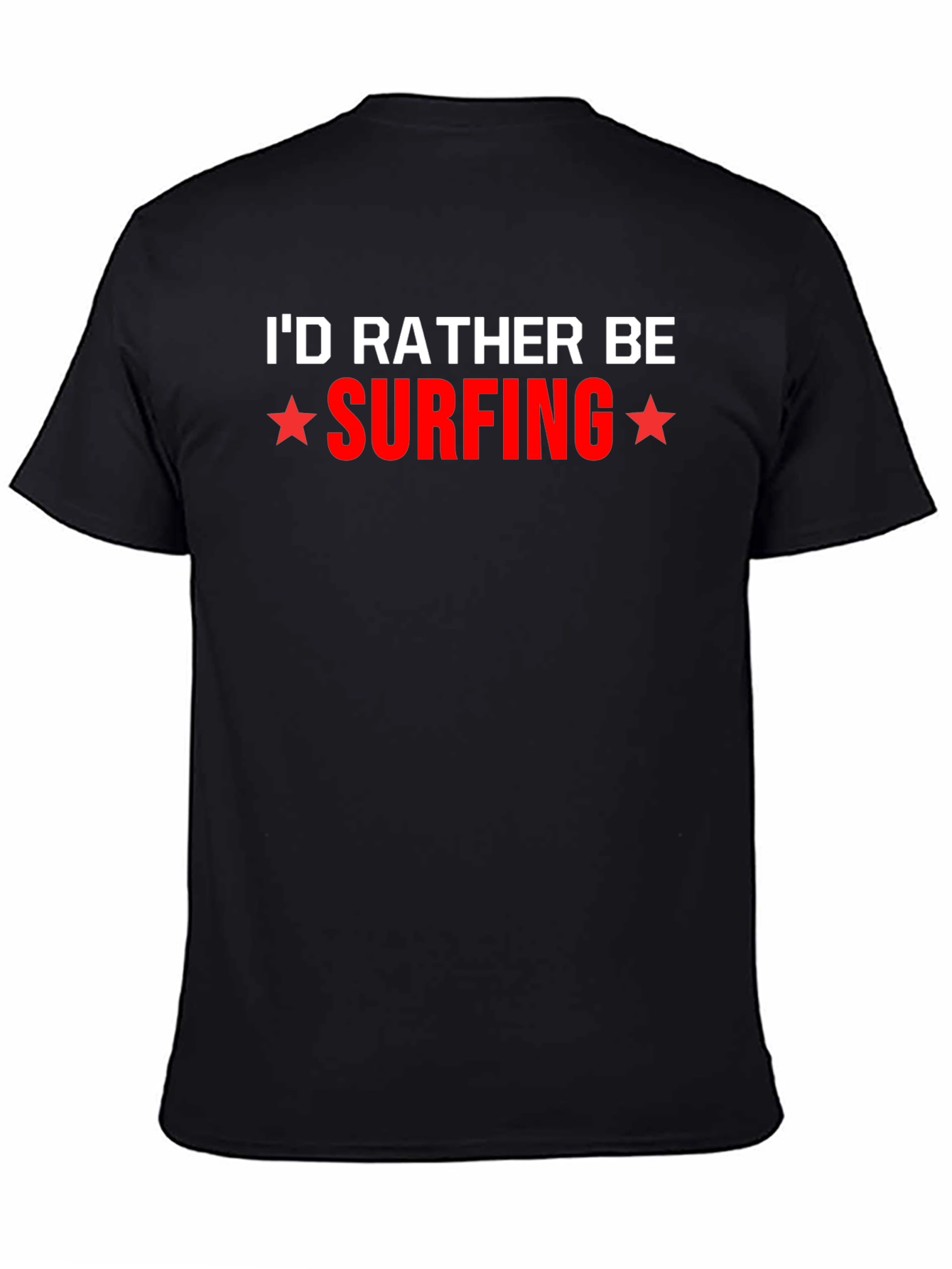 Id Rather Be Surfing Graphic Tee - Black
