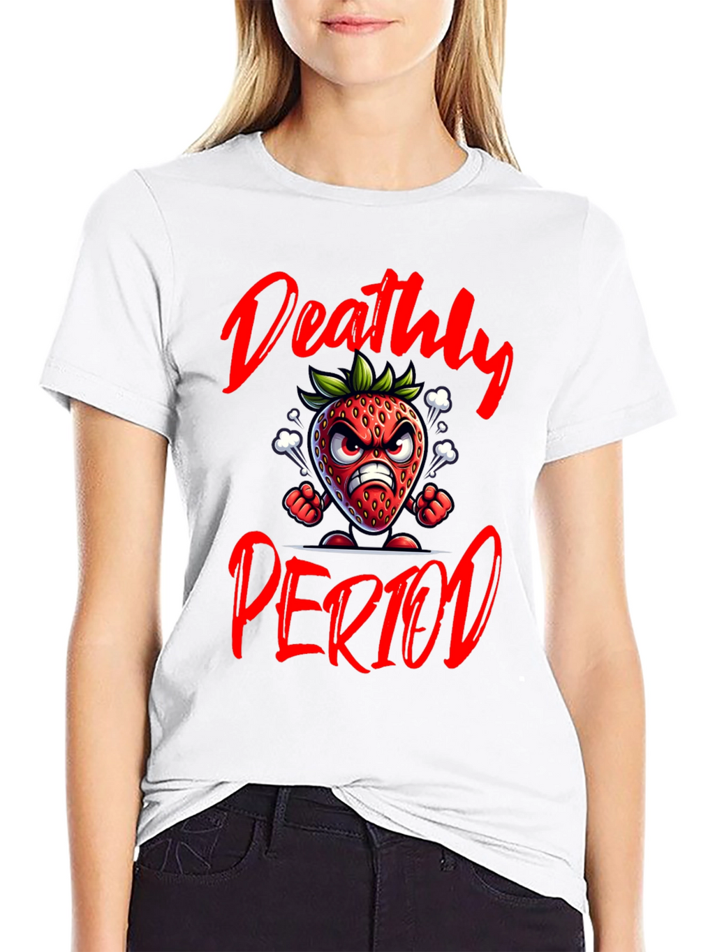 Deathly Period Graphic T-Shirt - Black