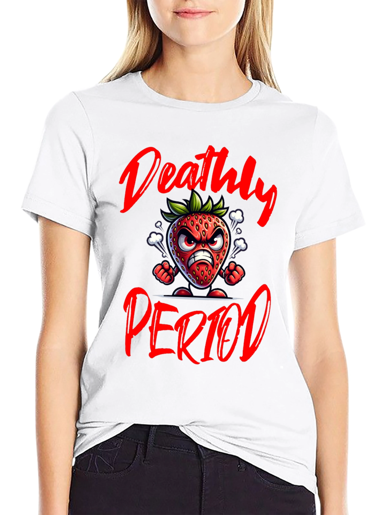 Deathly Period Graphic T-Shirt - Black