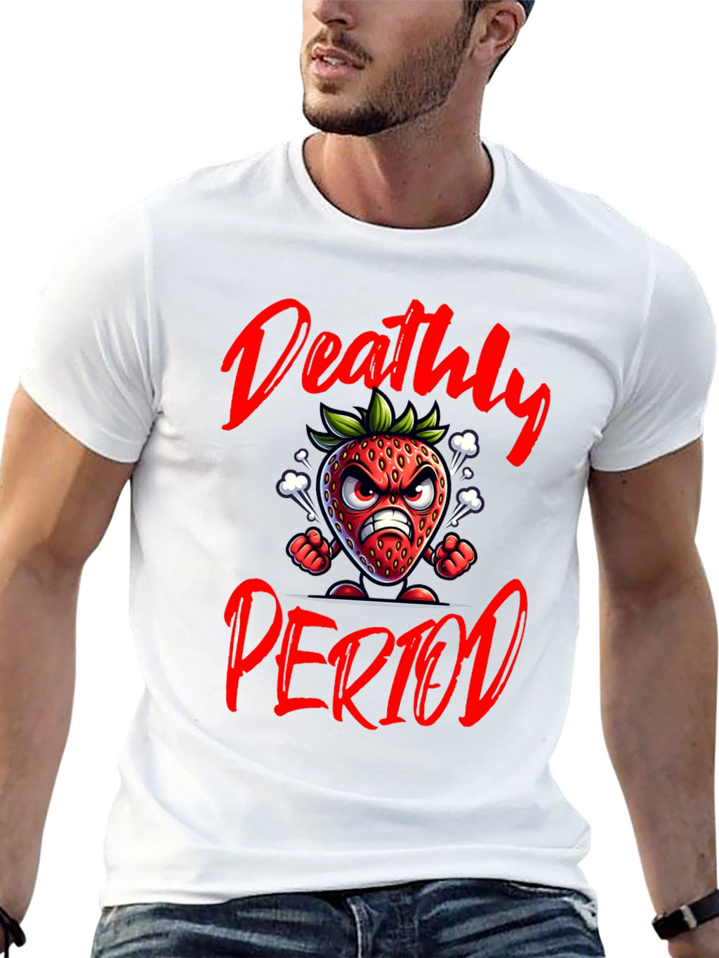 Deathly Period Graphic T-Shirt - Black