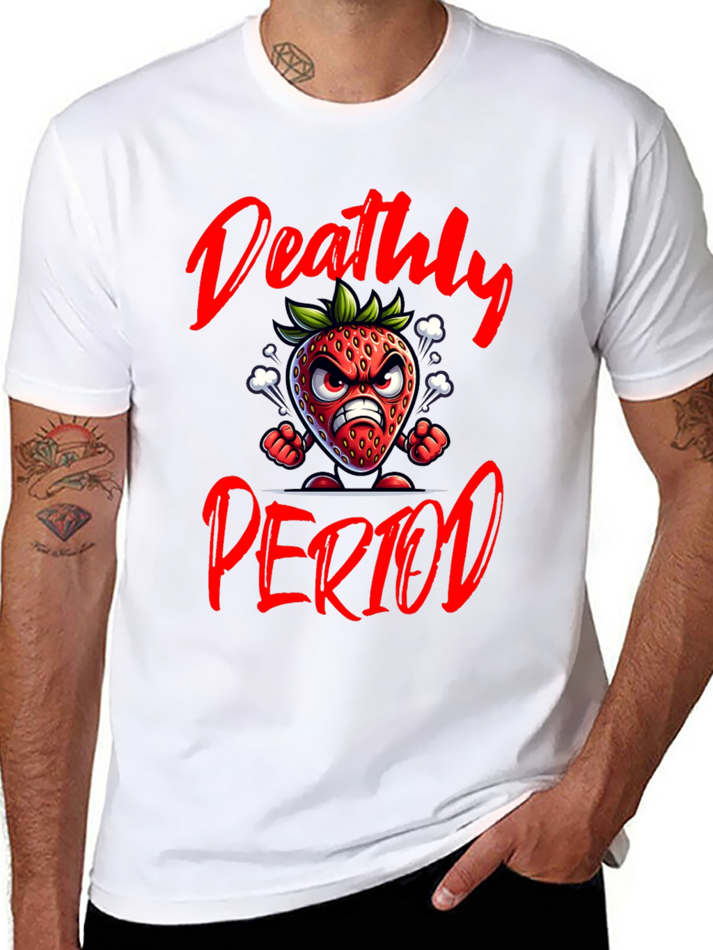 Deathly Period Graphic T-Shirt - Black