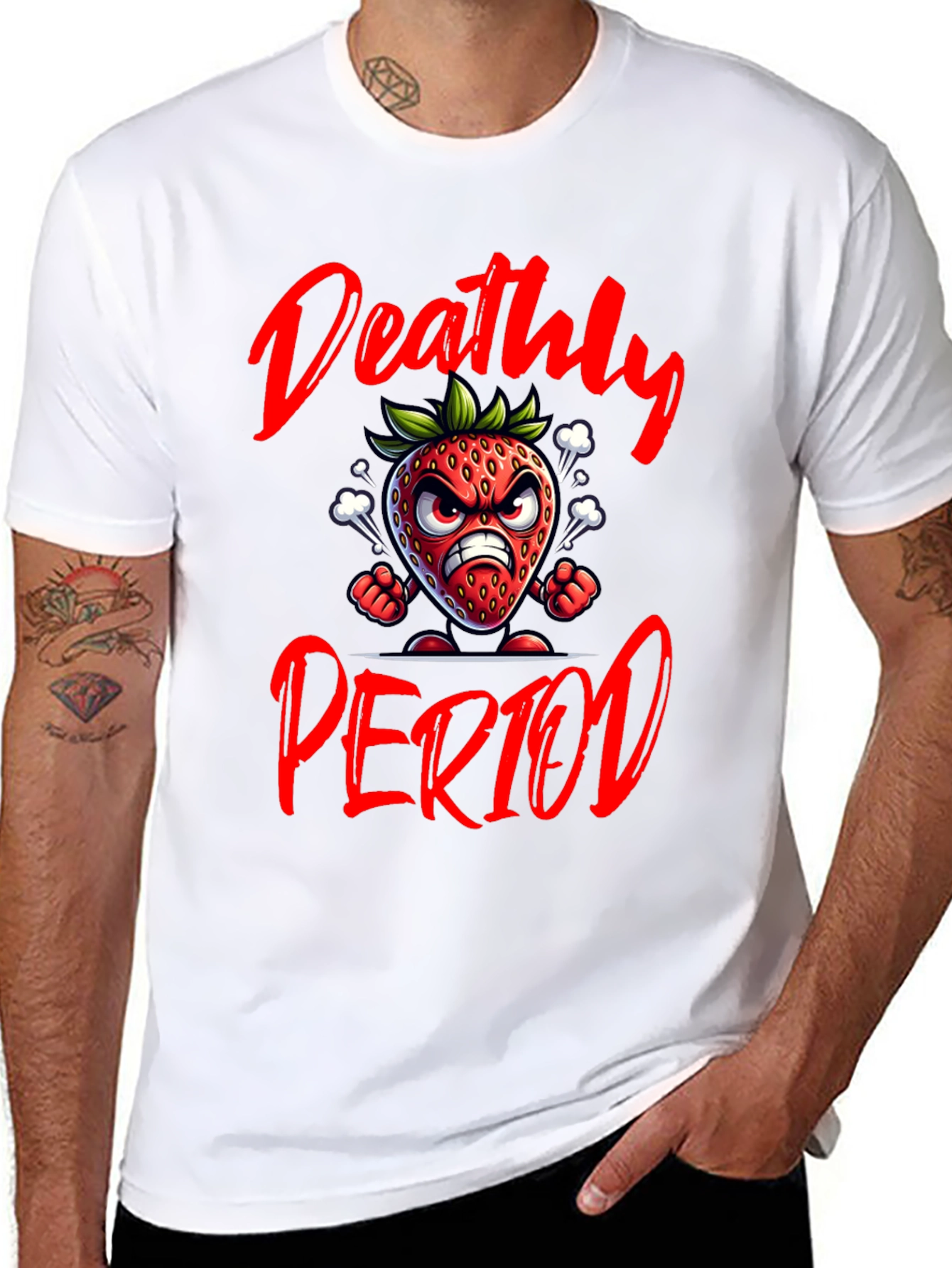Deathly Period Graphic T-Shirt - Black