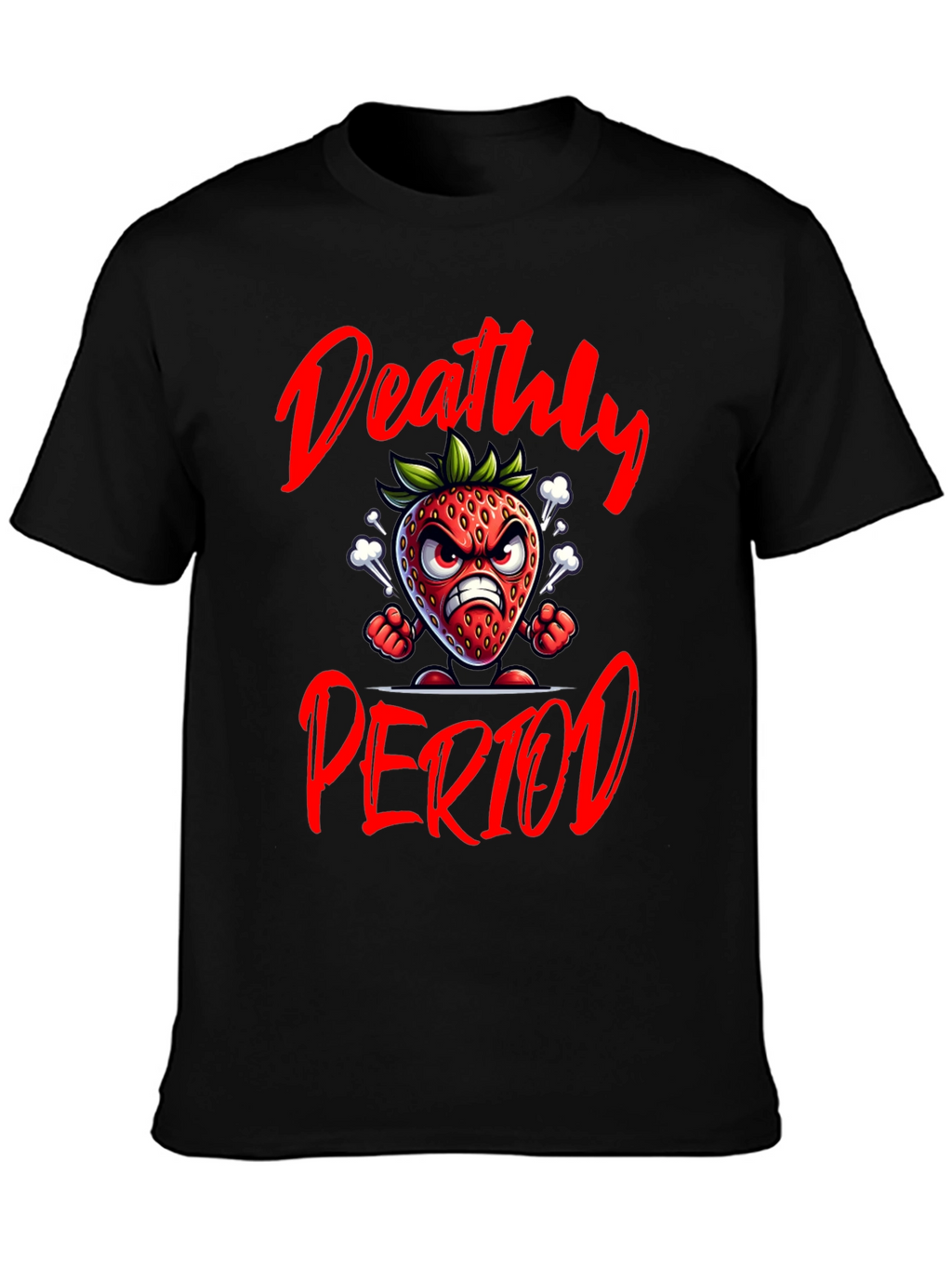 Deathly Period Graphic T-Shirt - Black