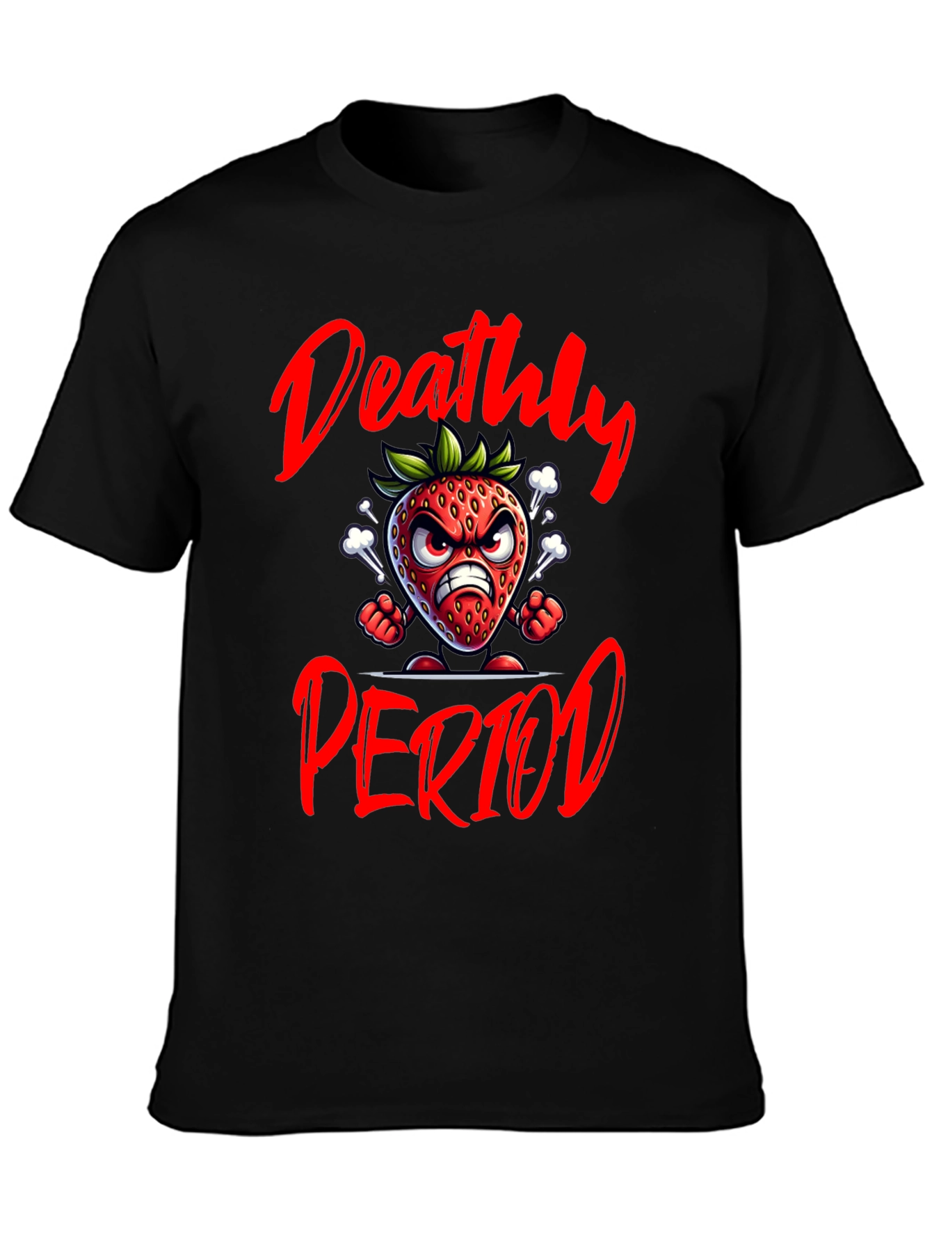 Deathly Period Graphic T-Shirt - Black
